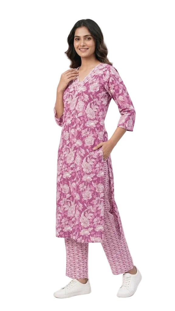 2-Piece Cotton Kurti Set – Everyday Comfort