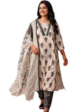 Elegant Printed Cotton 3-Piece Kurti Set – Soft, Stylish & Everyday Comfort